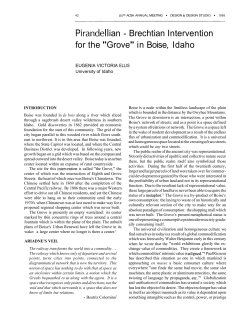 Pi randell ian - Brechtian Intervention for the "Grove" in Boise, Idaho