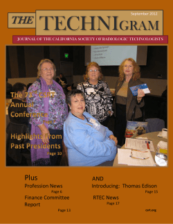 Profession News Finance Committee Report Introducing: Thomas