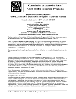 Exercise Sciences
