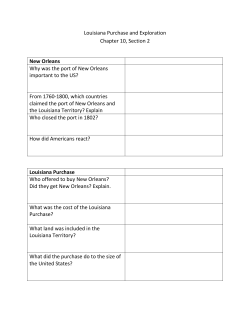 Louisiana Purchase and Exploration Chapter 10, Section 2 New