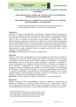 applicability of callista roy`s theory in nursing care for ostomized