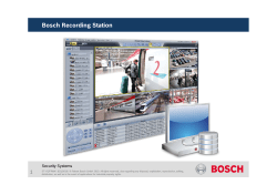 Bosch Recording Station
