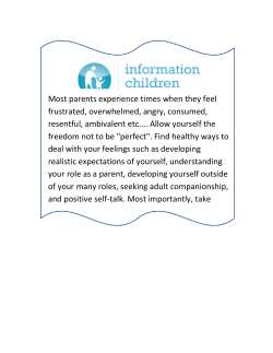 Most parents experience times when they feel frustrated