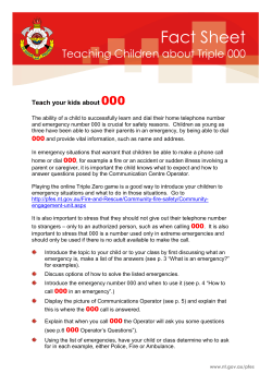 Teaching children about triple 000