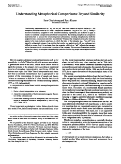 Understanding Metaphorical Comparisons: Beyond Similarity