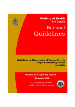Guidelines on Management of DF / DHF in Adults