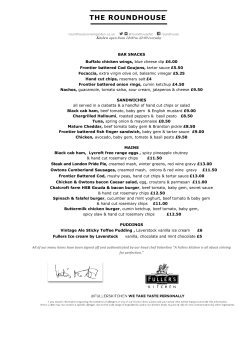 The Round House Menu