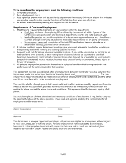 To be considered for employment, meet the following conditions