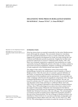 HELLENISTIC WINE PRESS IN BURGAZ/OLD KNIDOS