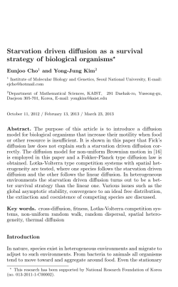 Starvation driven diffusion as a survival strategy of biological