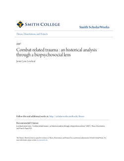 Combat-related trauma : an historical analysis