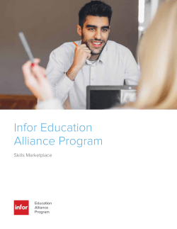 Infor Education Alliance Program Skills Marketplace brochure