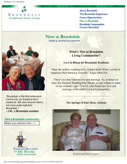 Brookdale: New at Brookdale