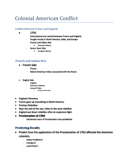 Colonial American Conflict