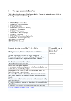 2 The legal systems: bodies of law Excerpts from the Law of