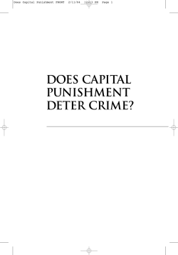 DOES CAPITAL PUNISHMENT DETER CRIME?