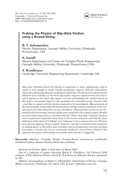 Probing the Physics of Slip&ndash;Stick Friction using a Bowed String