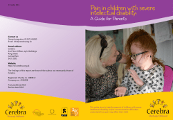 Pain in children with severe intellectual disability