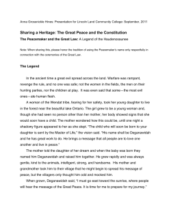 Sharing a Heritage: The Great Peace and the Constitution