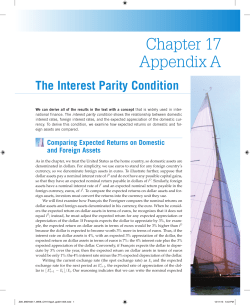Chapter 17 Appendix A: The Interest Parity Condition