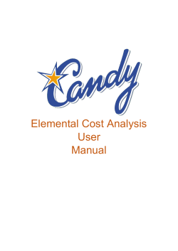 Elemental Cost Analysis User Manual