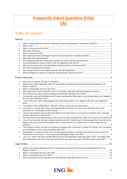 Frequently Asked Questions (FAQ) CRS