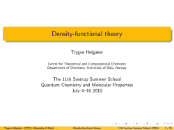 Density-Functional Theory (5 lectures)