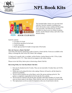 NPL Book Kits - Norfolk Public Library