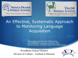 An Effective, Systematic Approach to Monitoring Language Acquisition