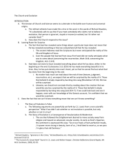 The Church and Evolution