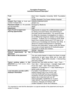 East Kent Hospitals University NHS Foundation Trust Queen