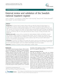 External review and validation of the Swedish