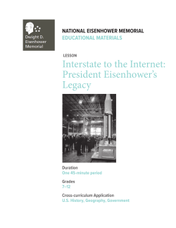 Interstate to the Internet: President Eisenhower`s Legacy