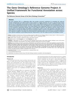 The Gene Ontology`s Reference Genome Project: A Unified