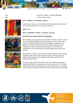 Tour: Ecuador at a Glance ‐ Superior (EPEEAGS) Date: 10 March