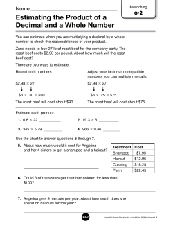 Estimating the Product of a Decimal and a Whole Number