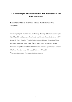 The water/vapor interface is neutral with acidic surface and basic