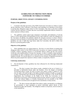 guidelines on protection from exposure to tobacco smoke