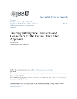 Training Intelligence Producers and Consumers for the Future: The