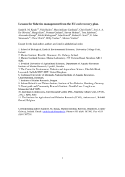 Lessons for fisheries management from the EU cod recovery plan.