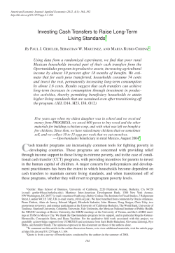 Investing Cash Transfers to Raise Long