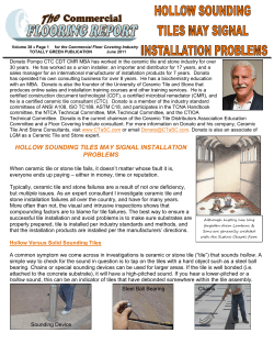 hollow sounding tiles may signal installation problems