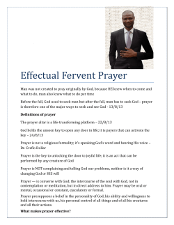 Effectual Fervent Prayer