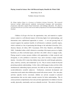 Playing Around in Science: How Self