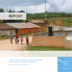 climate change, rainfall patterns, livelihoods and