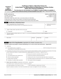 Substitute Form W-8BEN-E
