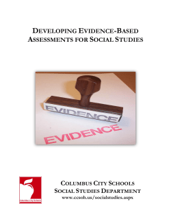 developing evidence-based assessments for social studies
