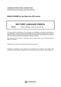 Mark Scheme
