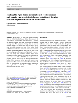 Finding the right home: distribution of food resources and