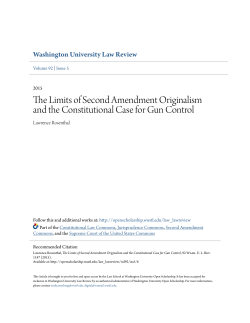 The Limits of Second Amendment Originalism